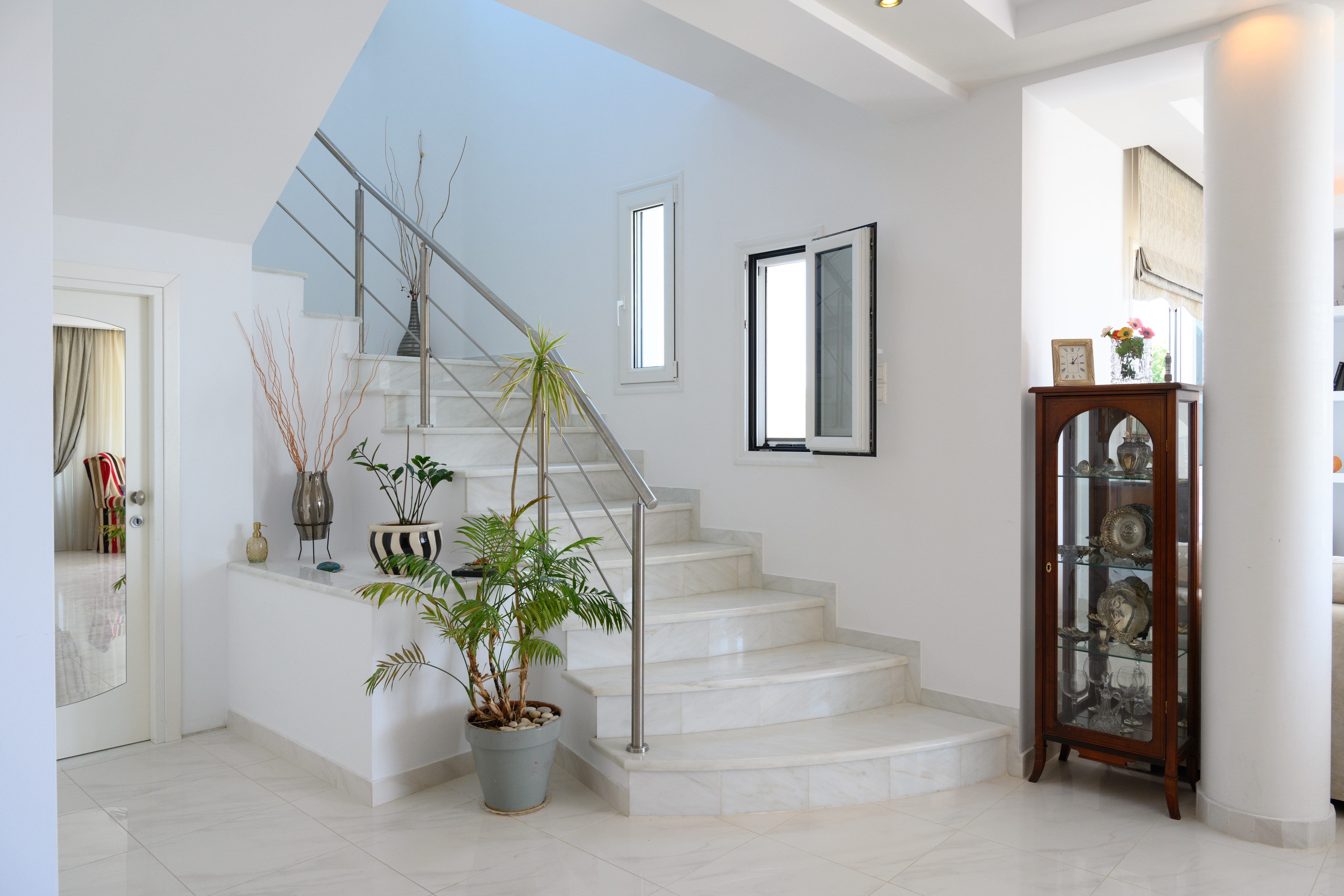 Interior staircase connecting floors inside Olga’s Luxury Villa